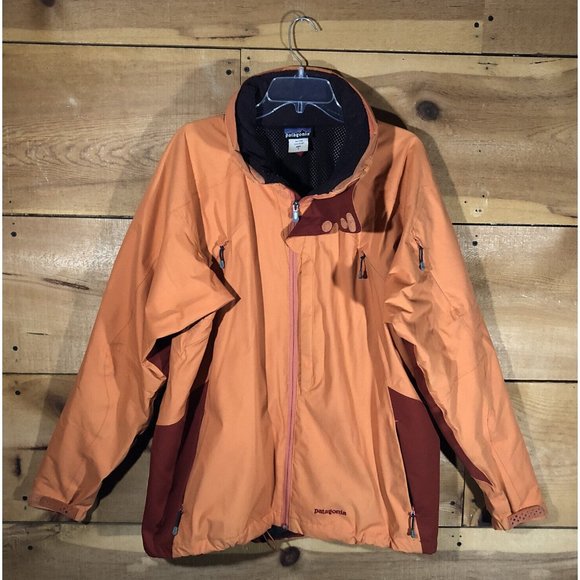 Patagonia Other - Patagonia Super Pluma Winter Jacket Coat Mens Size Large Full Zip Orange Collar